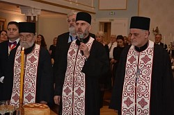 Свештеници: отац Драган Бајић, отац Драган Спасојевић и свештеник у пензији отац Стојша -  црква Сунчана река Горња Ковиљача